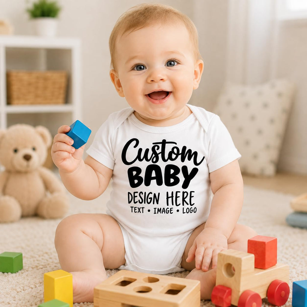 World and Space Custom Personalized Baby Bodysuit for Boys & Girls