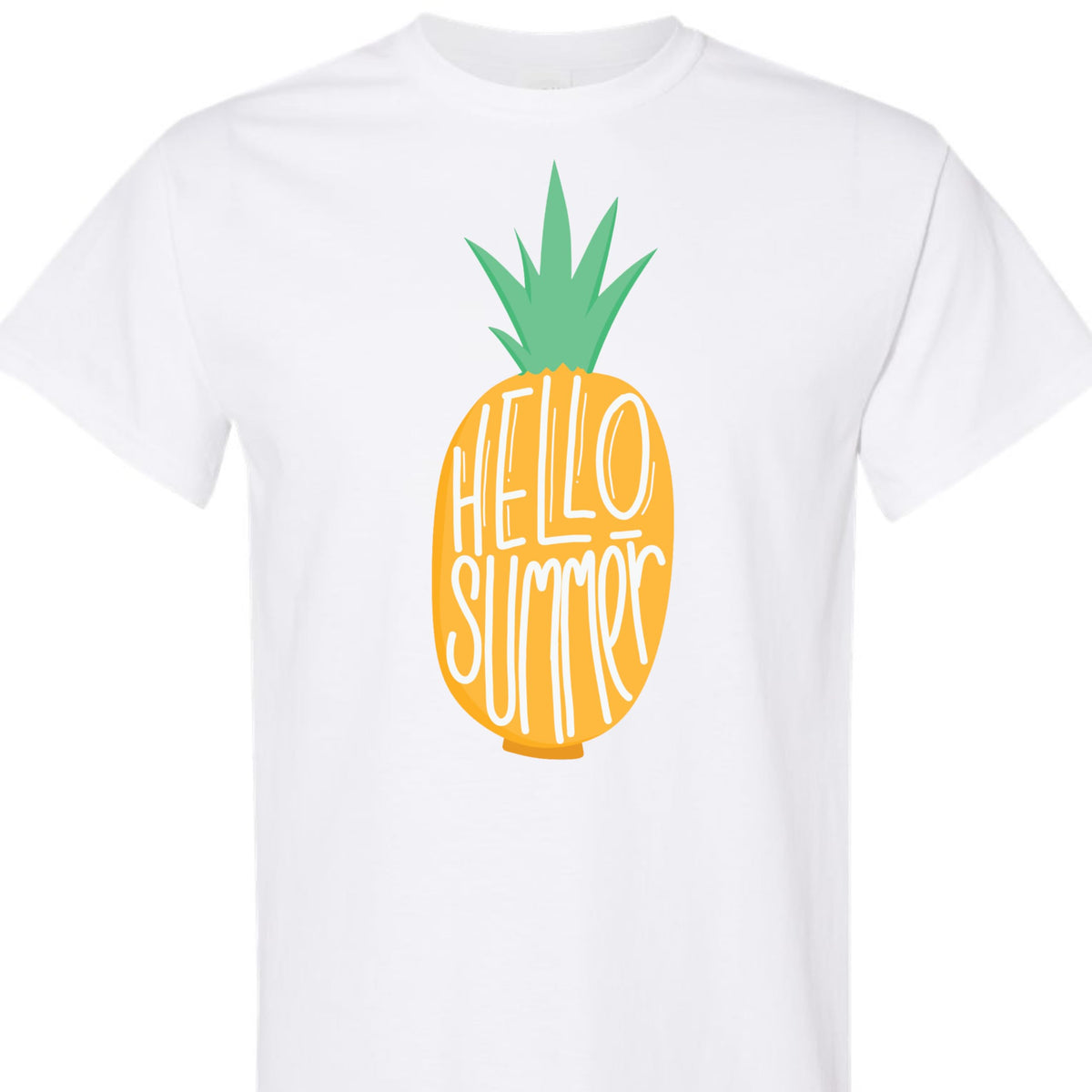 World and Space Summer Vacation Shirt, Cute Pineapple Graphic Tee, Tropical Beach Theme, Minimalist Style