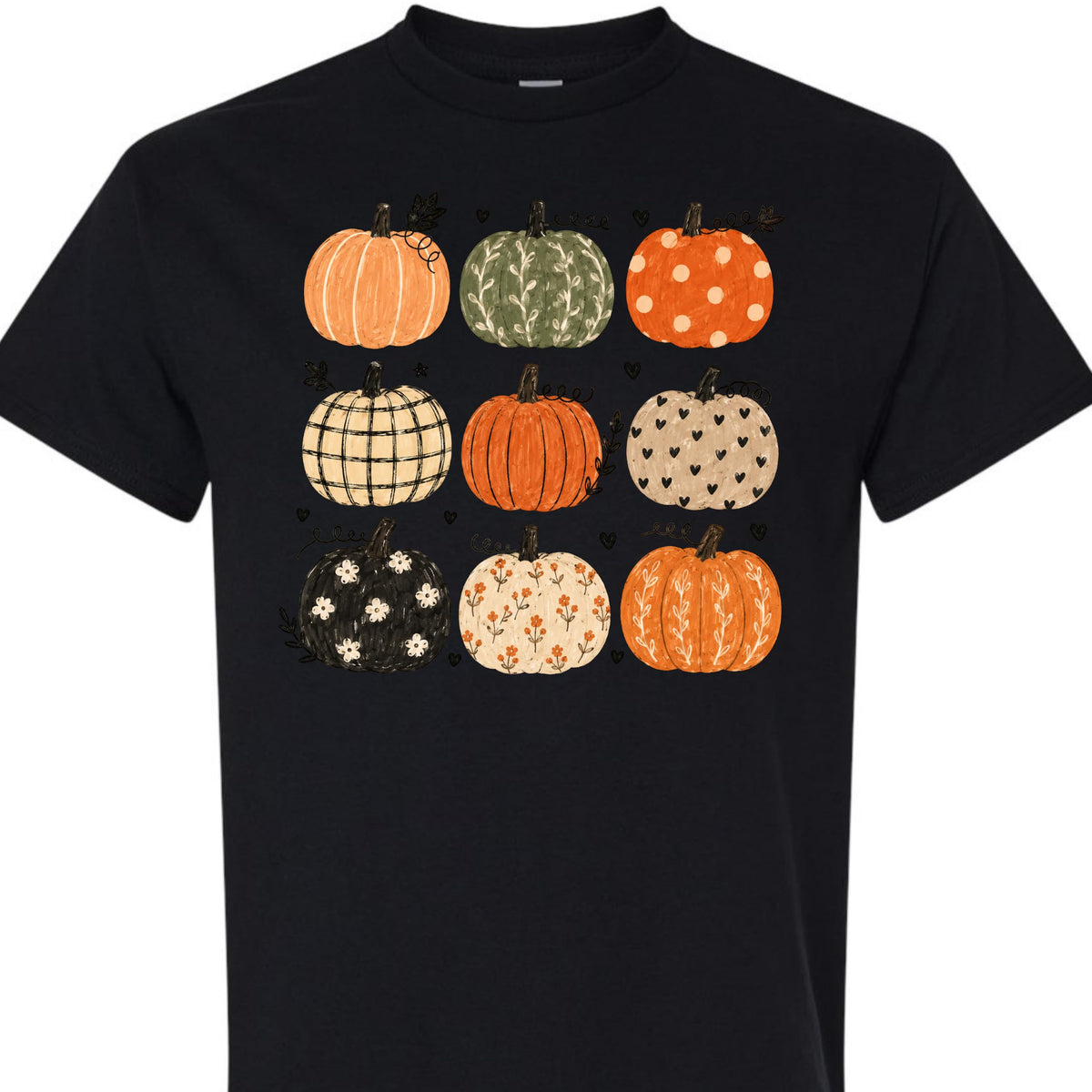 Fall Pumpkin Autumn Graphic T-Shirt for Women and Men