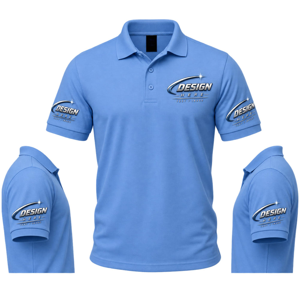 World and Space Custom Polo Shirts for Men with Logo or Text