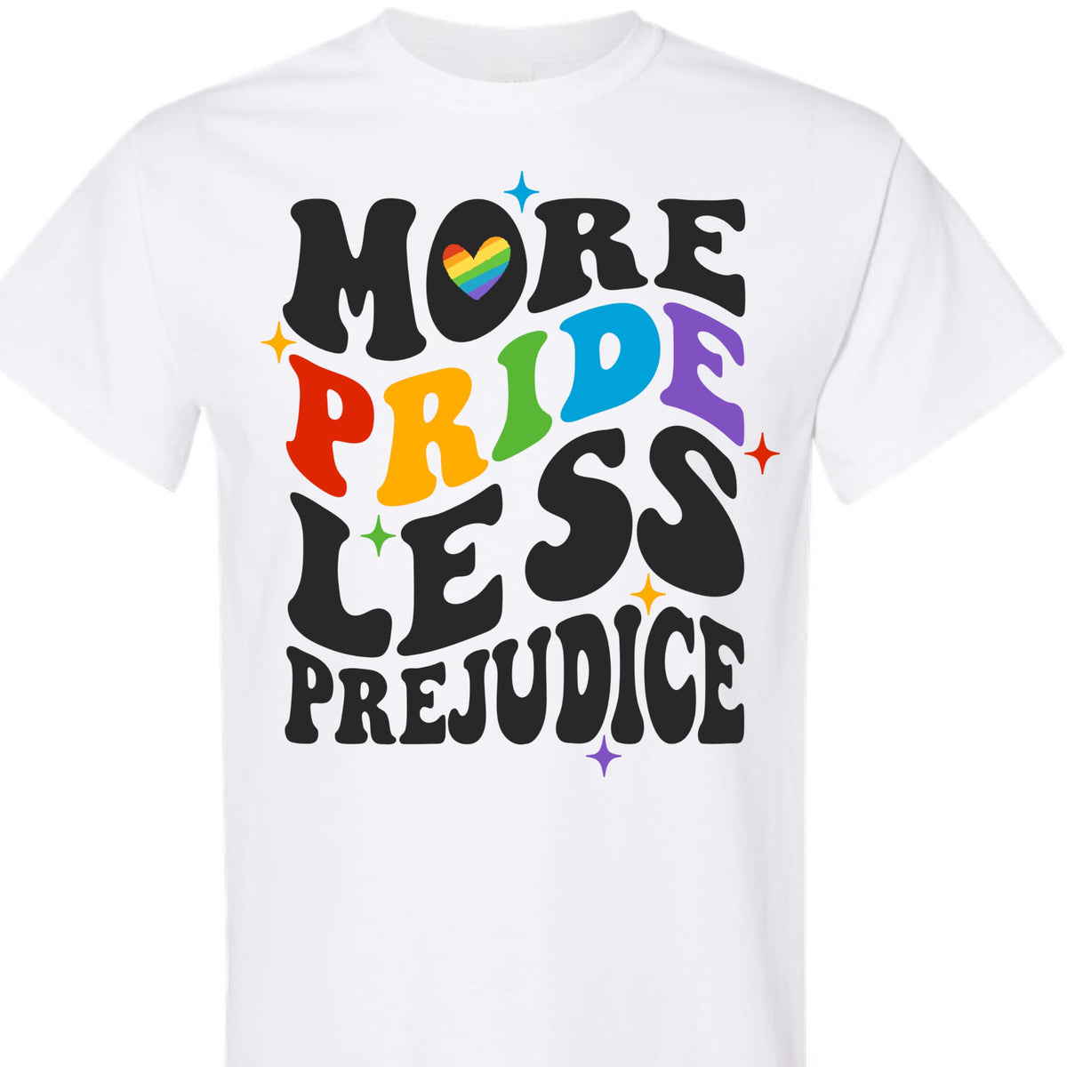 Pride Month Rainbow Graphic Tee, Colorful LGBT Pride T-Shirt