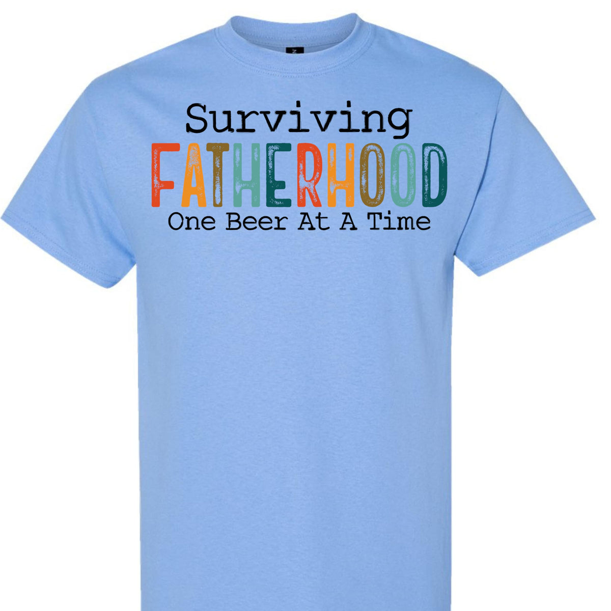 Surviving Fatherhood Funny Dad Beer Graphic Tee, Retro Father's Day T-Shirt, Gift for Dads, Husband, Grandpa