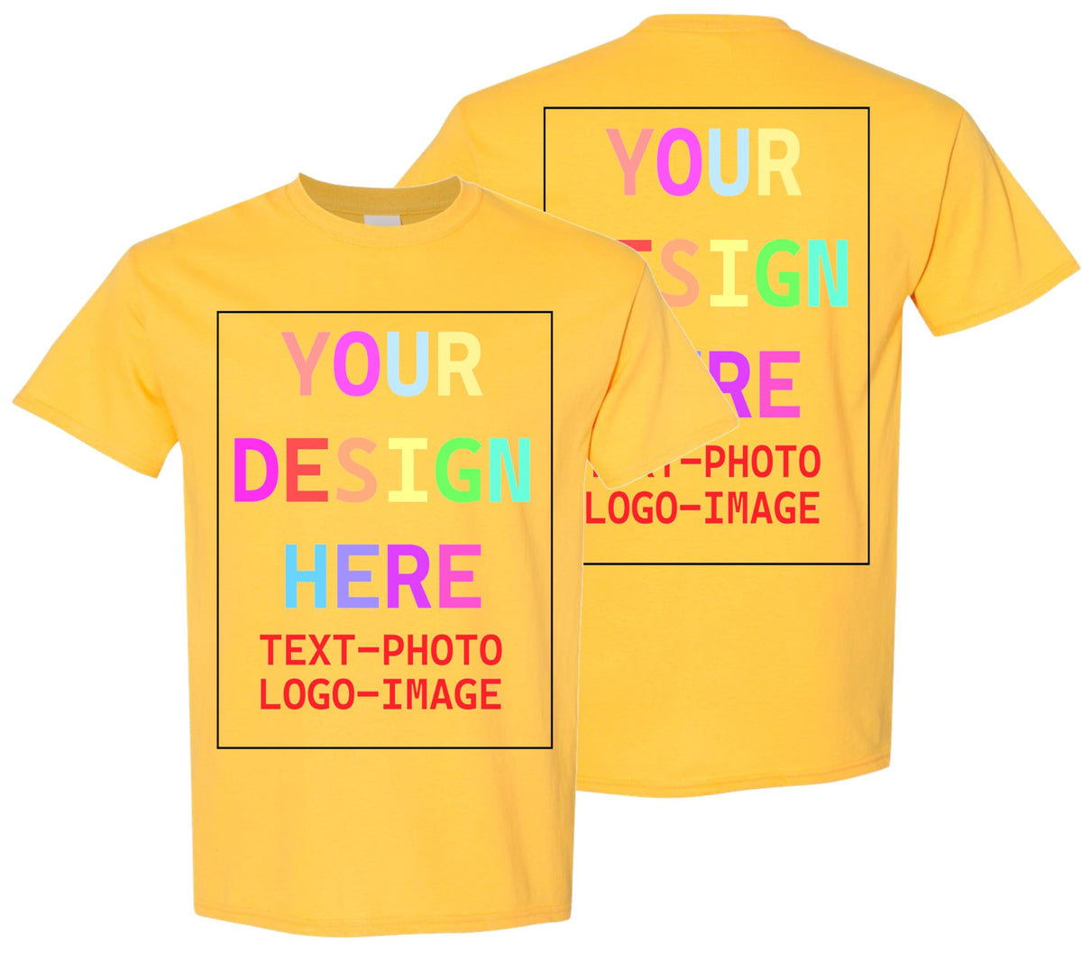 Custom T-Shirt for Men and Women, Design Your Own, Personalized Tee, Add Your Text Photo