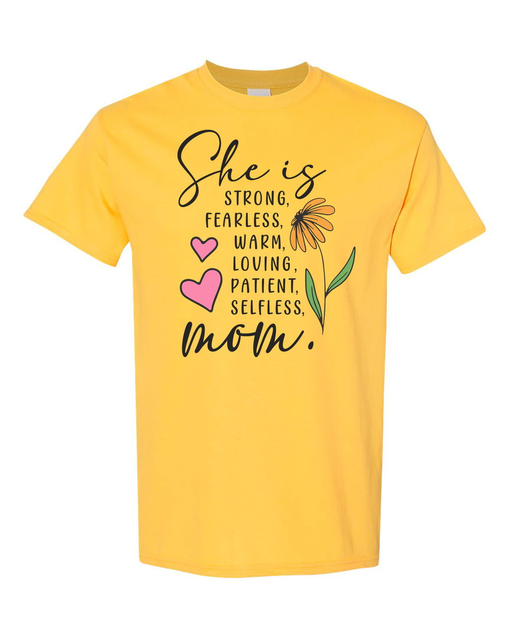 She is Mom Floral T-Shirt, Women's Casual Wear