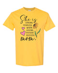She is Mom Floral T-Shirt, Women's Casual Wear