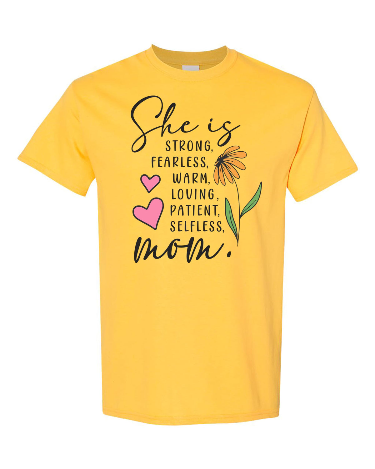 She is Mom Floral T-Shirt, Women's Casual Wear