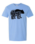Cute Bear Pattern with 'Mama' Print Unisex T-Shirt Options, Mama Bear T-Shirt, Mama Gift