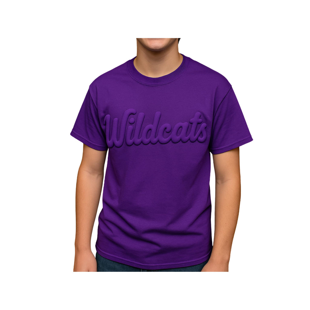 Custom Puff Print T-Shirt, 3D Embossed Spirit Shirt, Personalized Team Shirt, Trendy Puff Tee for College, School, Girls Trip