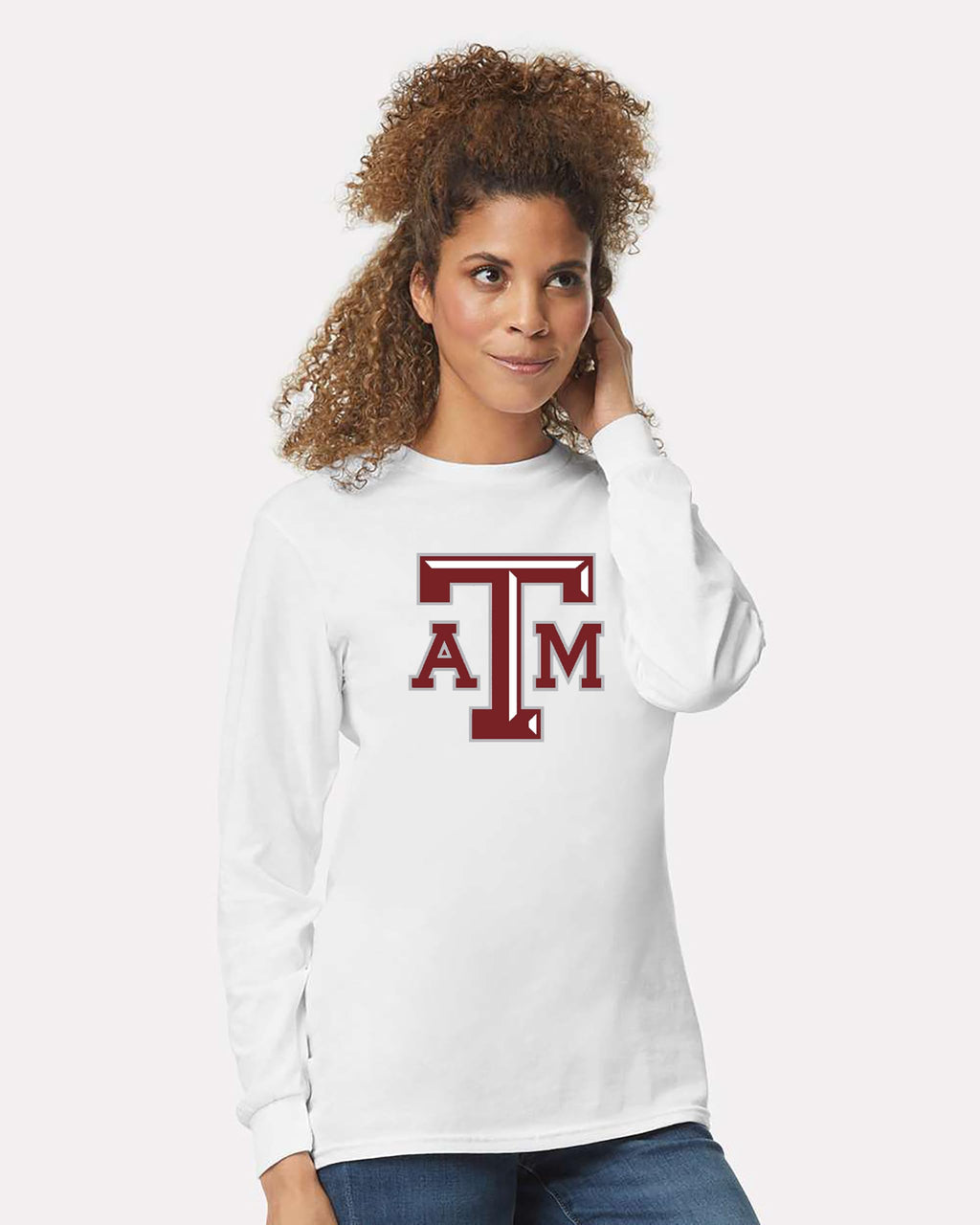 World and Space University College Heritage Logo Cotton T-Shirt, Long Sleeve, Unisex