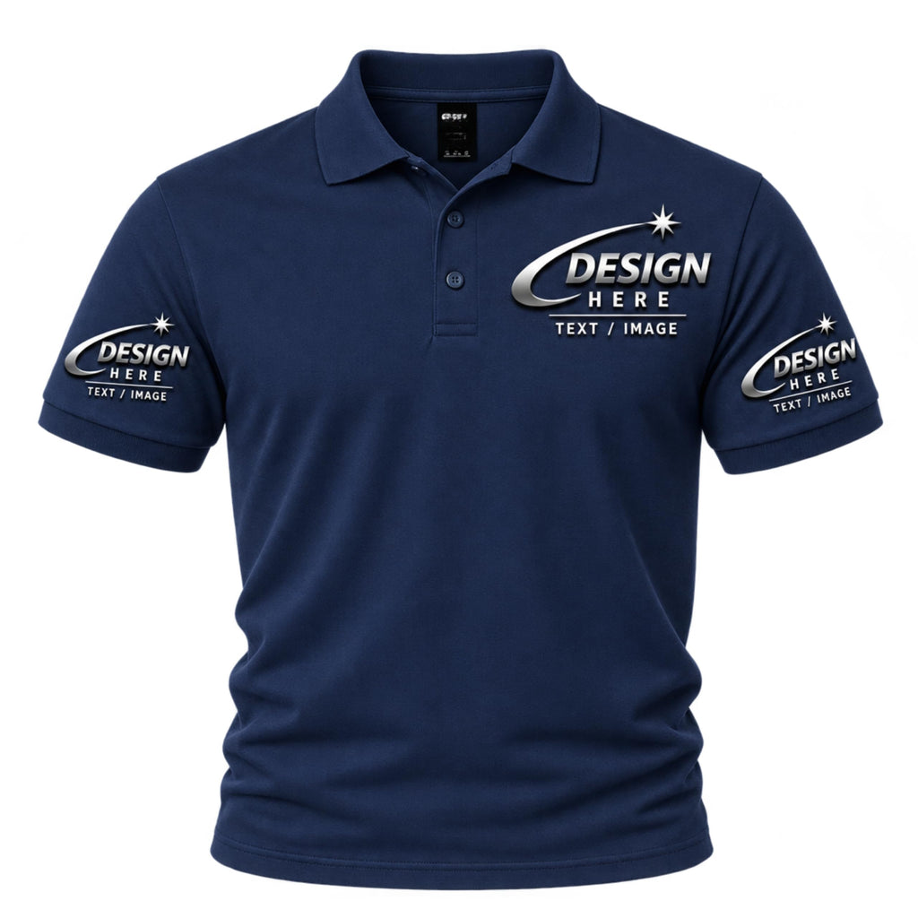 World and Space Custom Polo Shirts for Men with Logo or Text