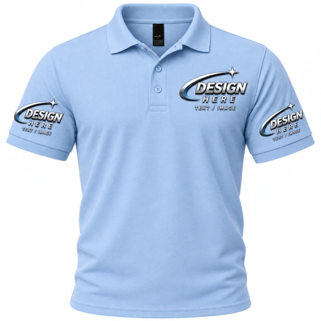 World and Space Custom Polo Shirts for Men with Logo or Text