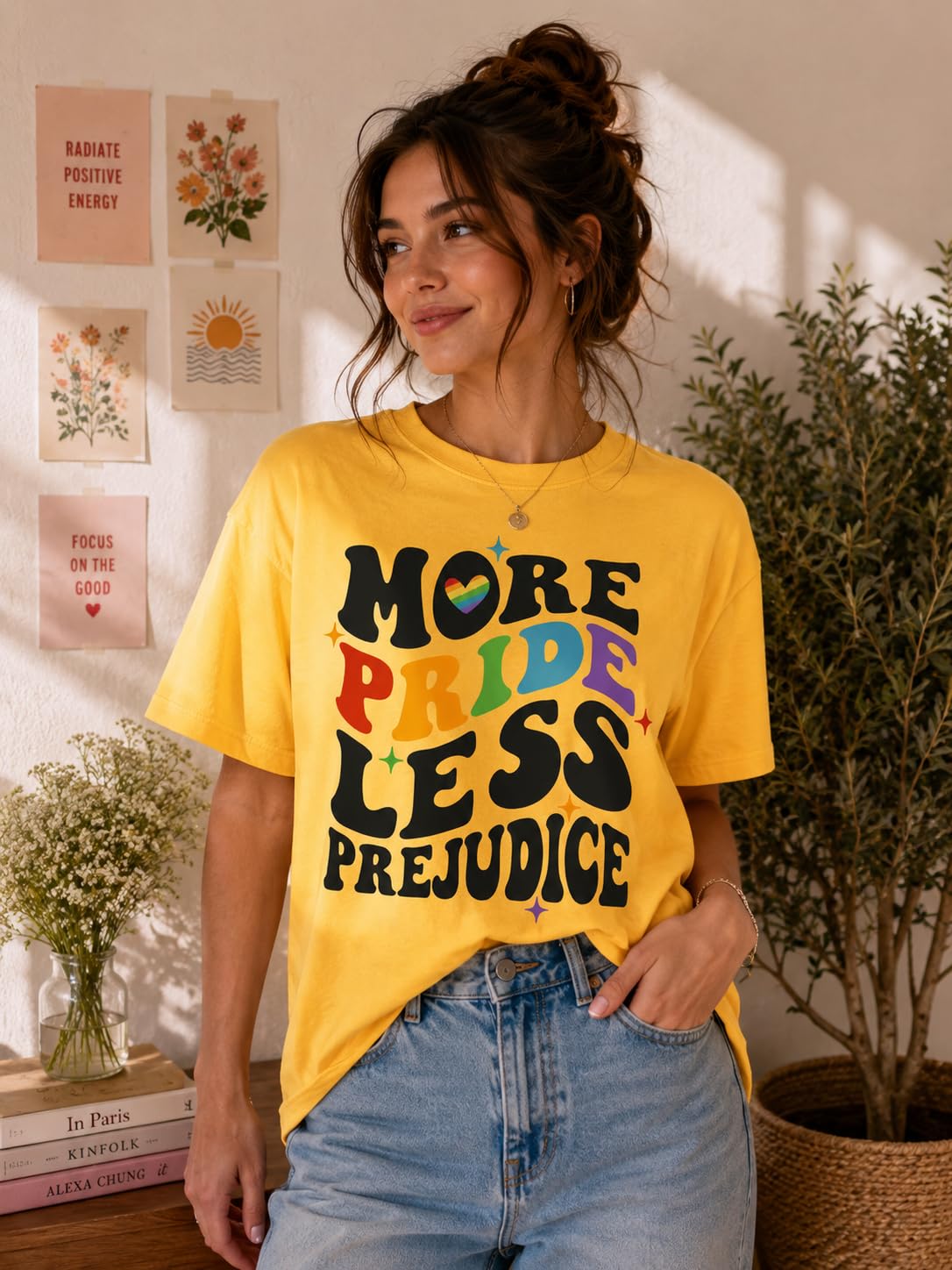 Pride Month Rainbow Graphic Tee, Colorful LGBT Pride T-Shirt