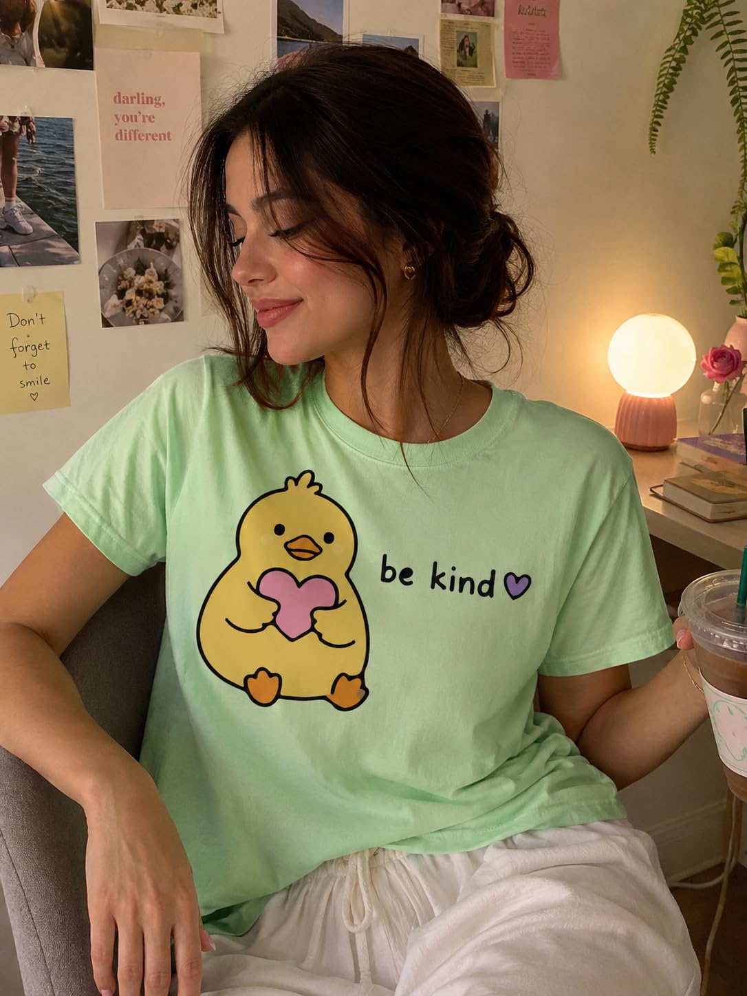 Be Kind Kindness Duck Positive Graphic T-Shirt