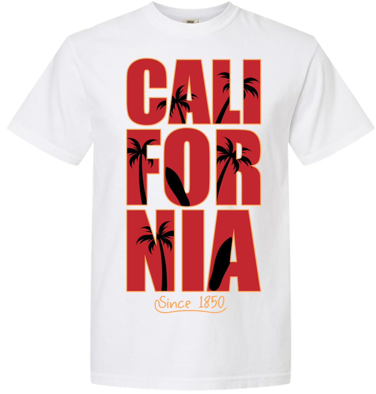 Comfort Colors 1717 Printed T-Shirt California Graphic Short Sleeve Tees