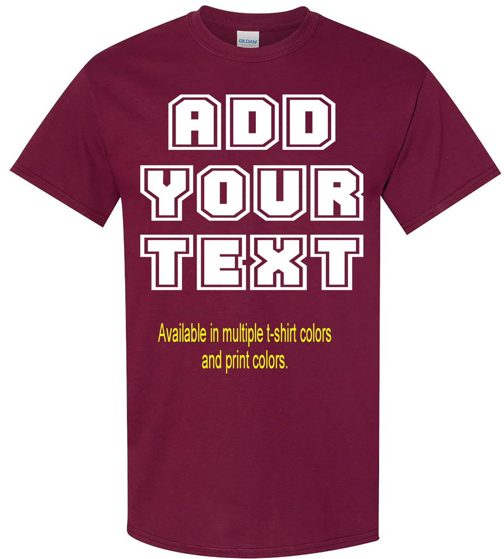 Custom T-Shirt Add Your Text Personalized Tshirt Adult Men Women%100 Cotton Tee