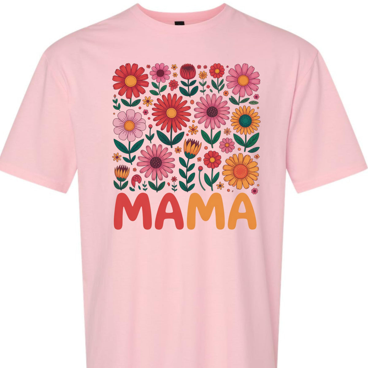 Mama Flower Shirt for Women, Cute Floral Graphic Tee, Retro Wildflower T-Shirt