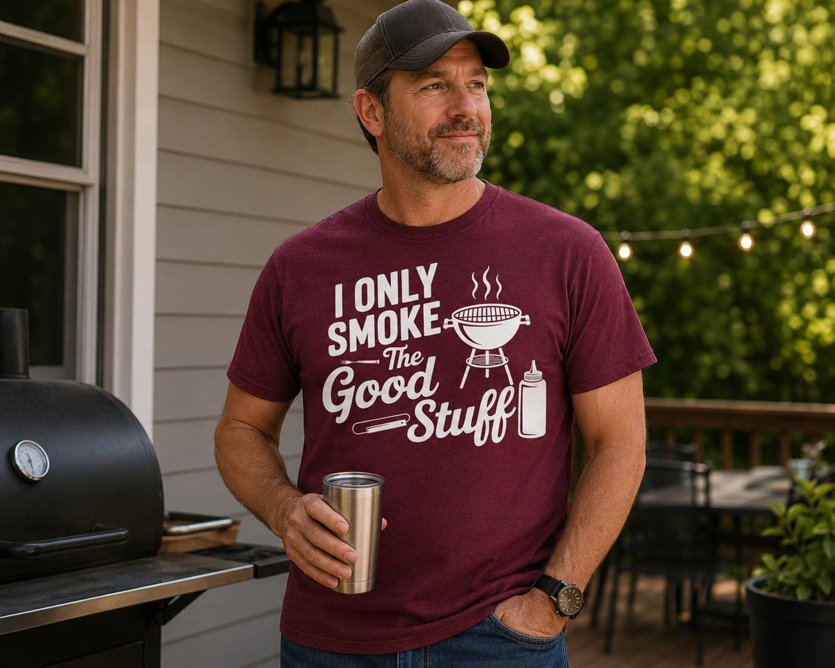 Funny BBQ Graphic Tee for Men, Grilling Shirt, Dad Gift