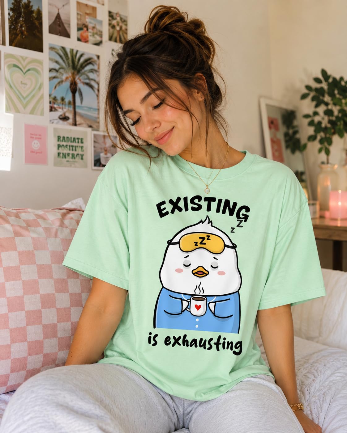 Funny Graphic T-Shirt with Cute Cartoon for Women and Men, Japanese