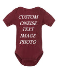 World and Space Custom Baby Badysuit Oneise Add Your Text Image Photo For Girl Boys Baby Badysuit