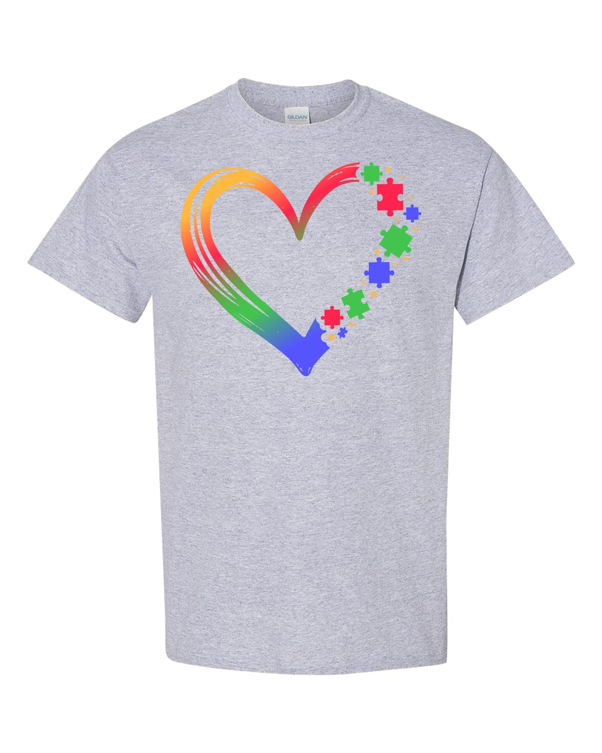 World and Space Autism Awareness Heart Mom T-Shirt, Puzzle Design Support Tee Shirt