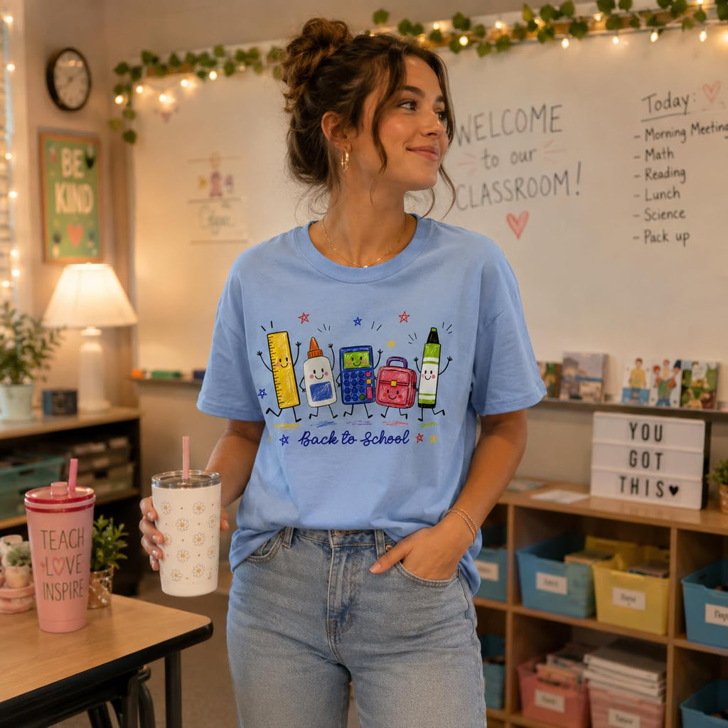 Back to School Graphic Tee for Teachers and Students