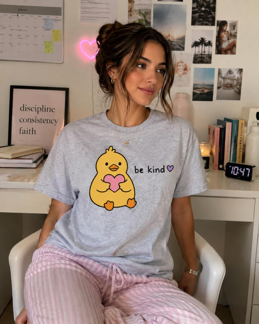 Be Kind Kindness Duck Positive Graphic T-Shirt