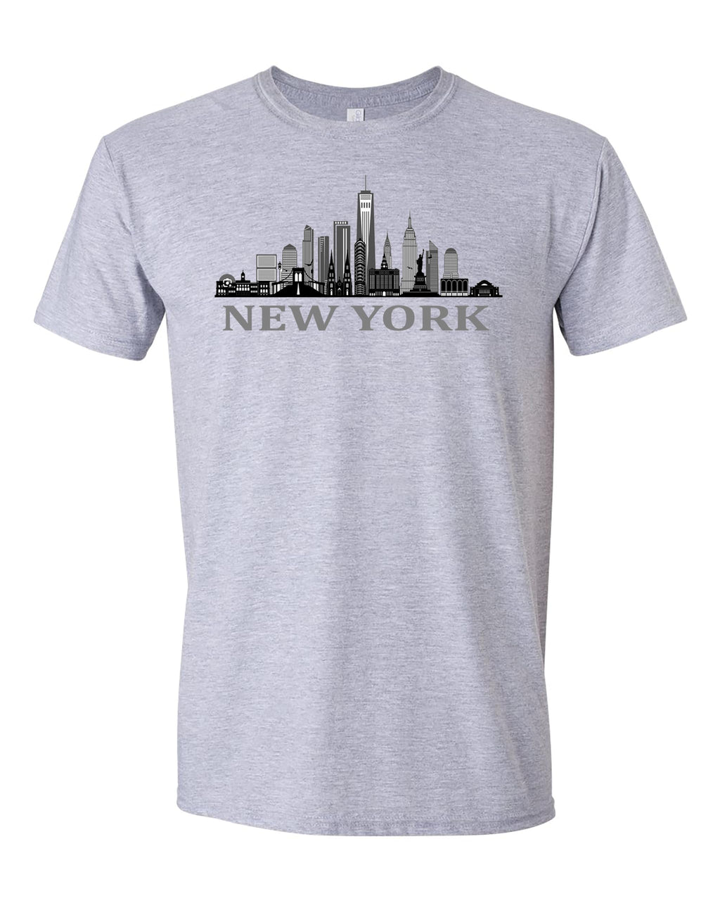 World and Space New York T-Shirt NYC TEE New York Silhouette T-Shirt USA Gift