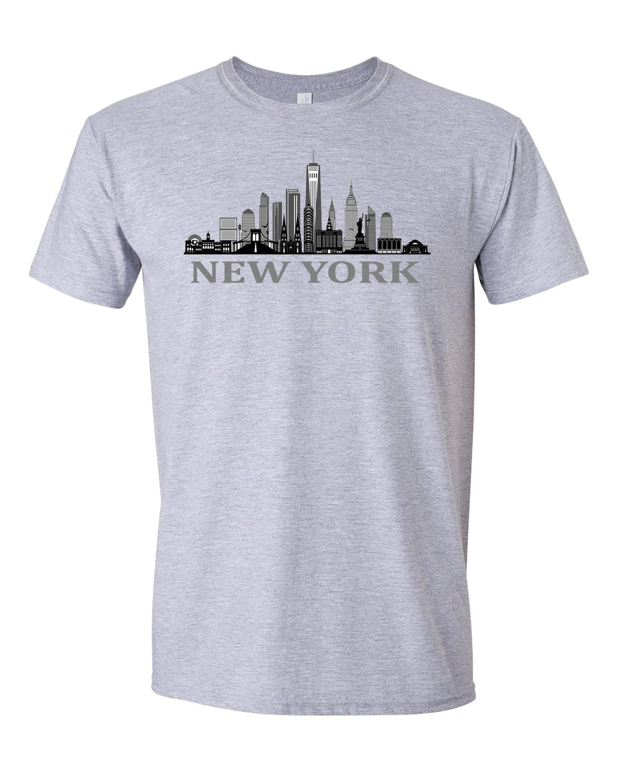 World and Space New York T-Shirt NYC TEE New York Silhouette T-Shirt USA Gift