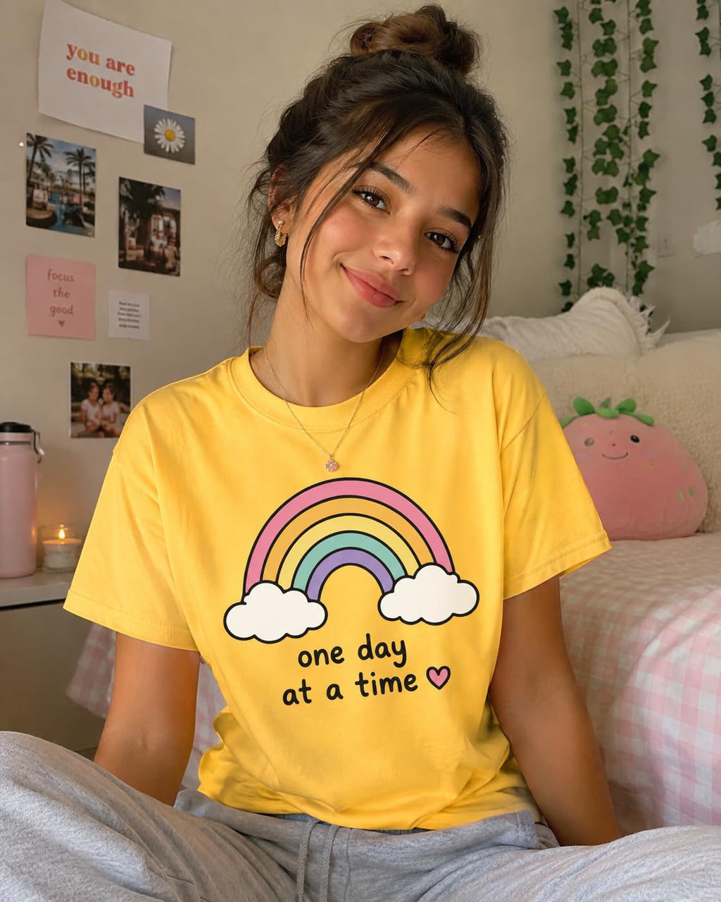 Women's Graphic Rainbow Casual Short Sleeve T-Shirt
