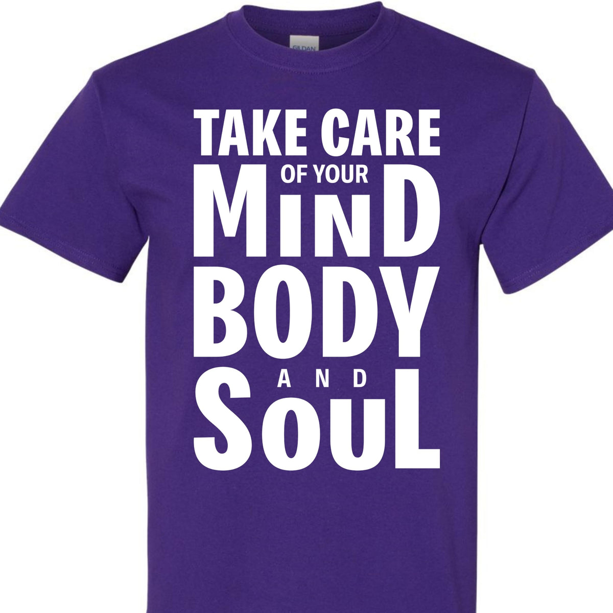 Take Care of Your Mind Body and Soul Graphic Tee, Inspirational Mental Health T-Shirt for Women, Men, Teens