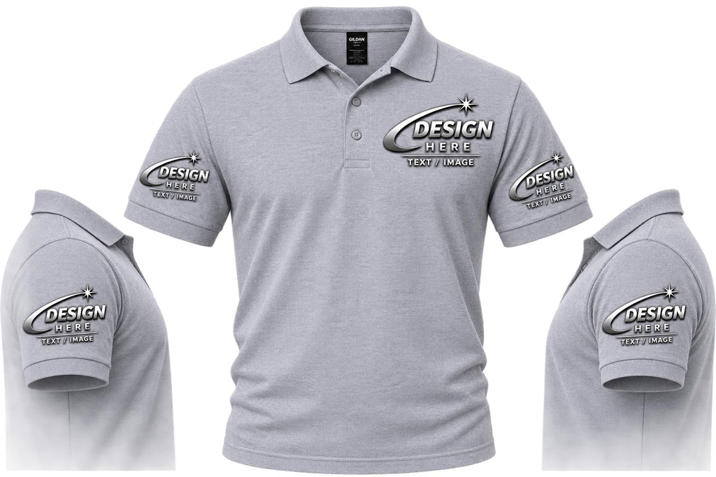 World and Space Custom Polo Shirts for Men with Logo or Text