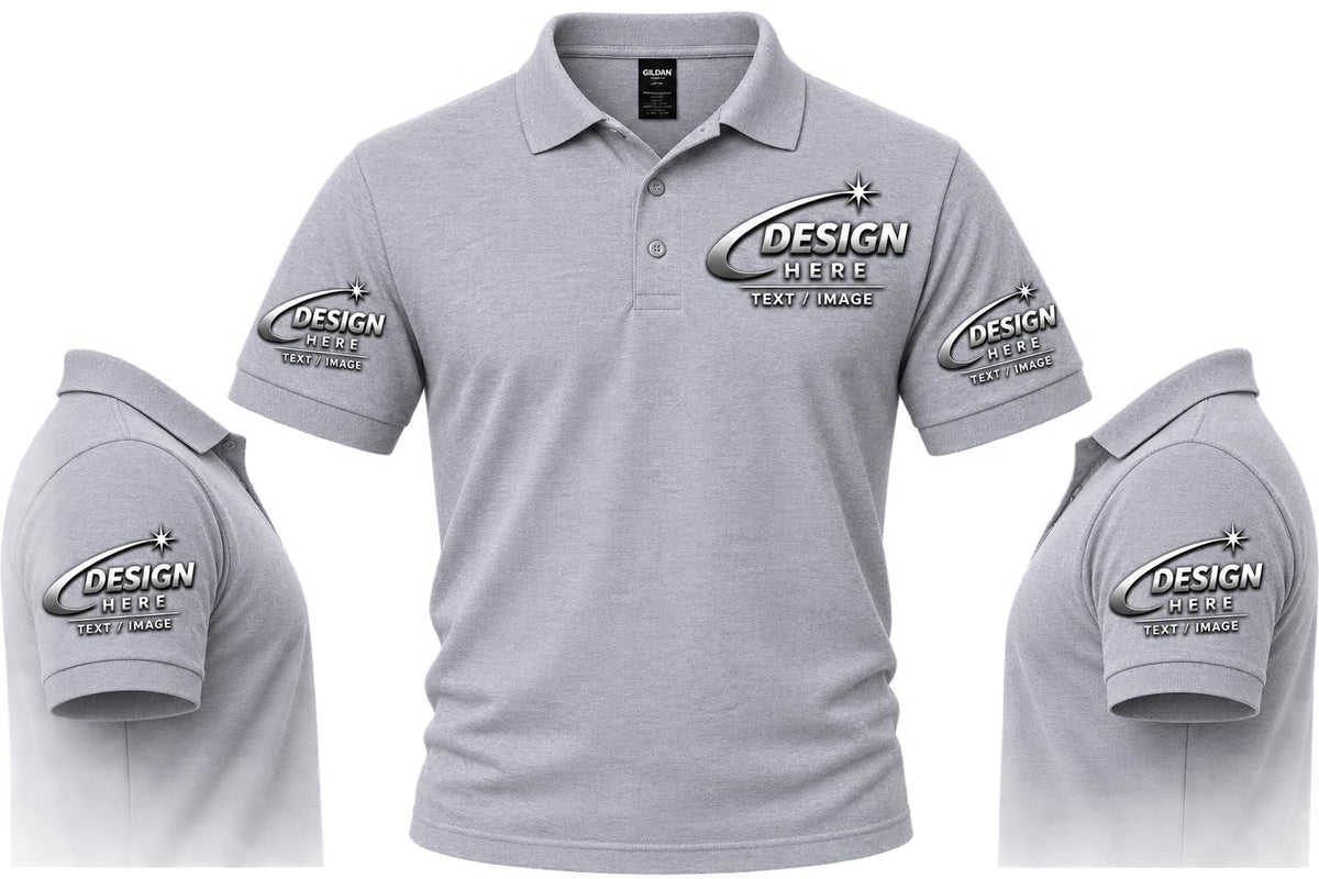 World and Space Custom Polo Shirts for Men with Logo or Text