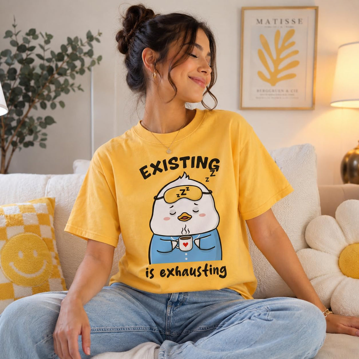 Funny Graphic T-Shirt with Cute Cartoon for Women and Men, Japanese