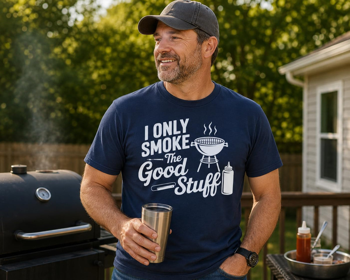 Funny BBQ Graphic Tee for Men, Grilling Shirt, Dad Gift