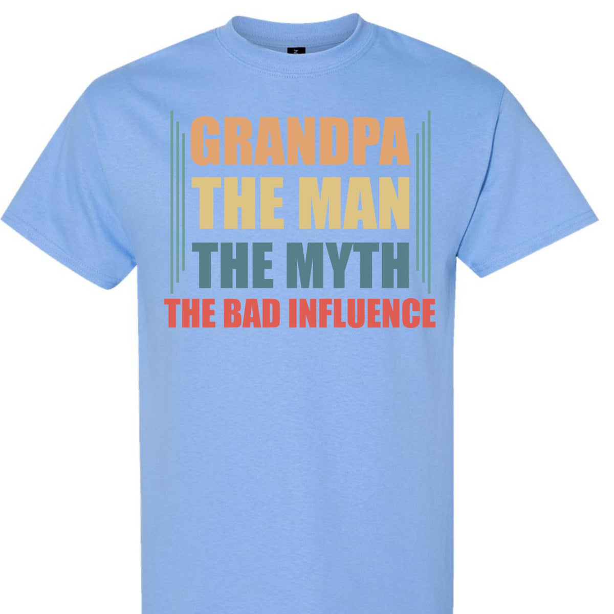 Funny Grandpa Shirt, The Man The Myth The Bad Influence, Graphic T-Shirt