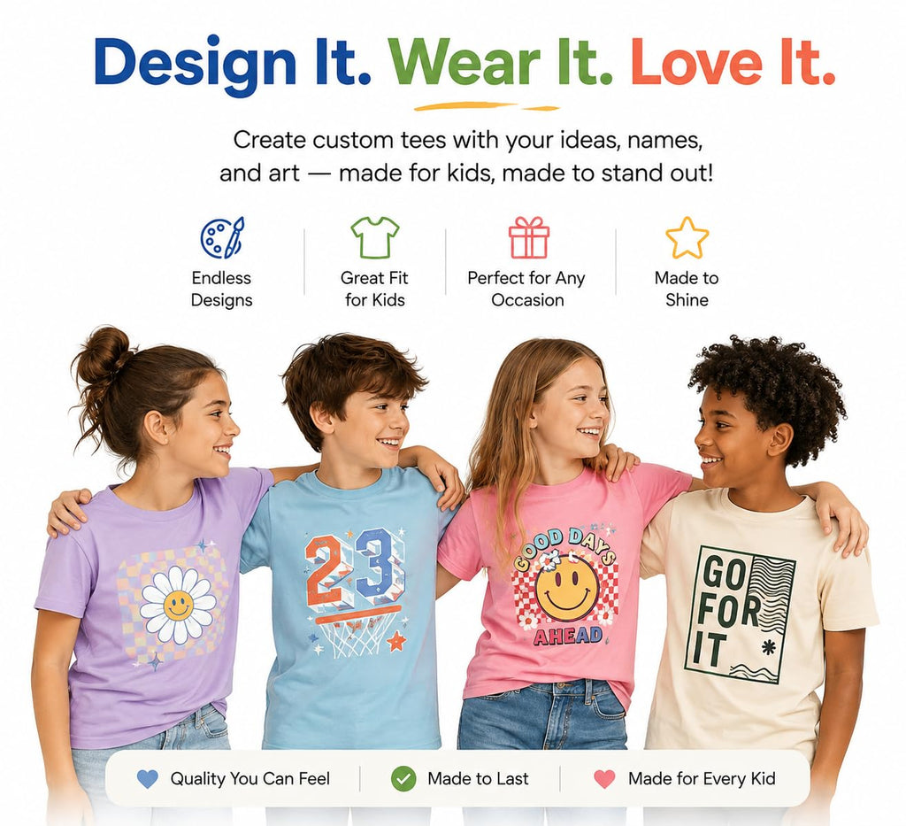 World and Space Custom Youth T-Shirt Personalized Kids Shirt