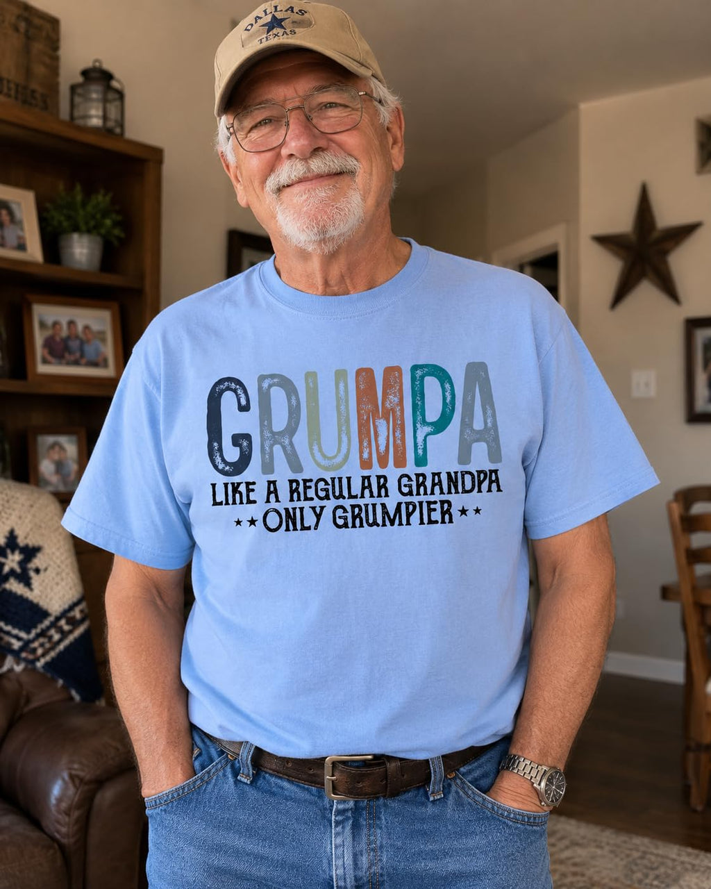 Grumpa Like a Regular Grandpa Only Grumpier Graphic T-Shirt