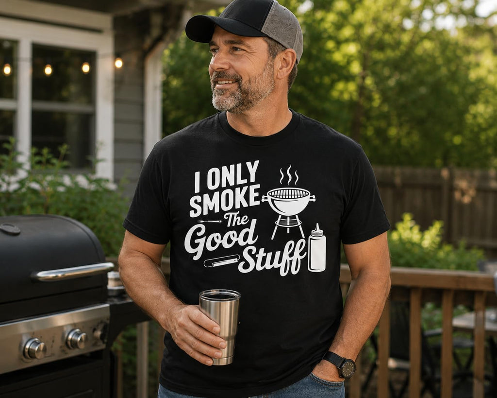Funny BBQ Graphic Tee for Men, Grilling Shirt, Dad Gift