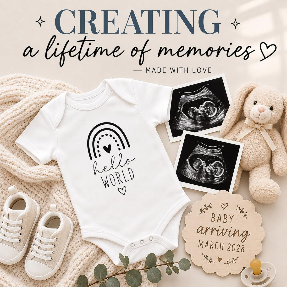World and Space Custom Personalized Baby Bodysuit for Boys & Girls