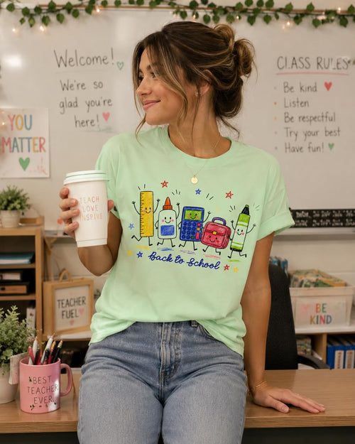 Back to School Graphic Tee for Teachers and Students