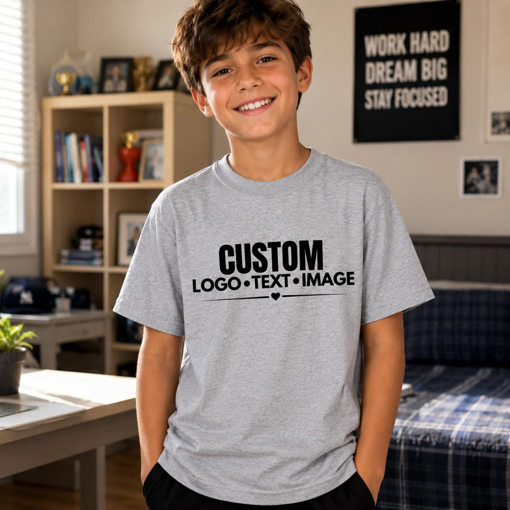 World and Space Custom Youth T-Shirt Personalized Kids Shirt