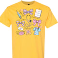 Nurse Shirt for Women, Cute Nursing Graphic Tee, Pink Bow Stethoscope Design, Registered Nurse Gift