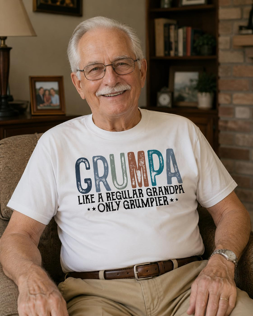 Grumpa Like a Regular Grandpa Only Grumpier Graphic T-Shirt