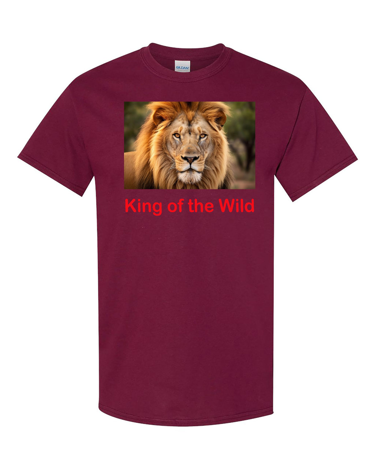 King of The Wild Lion Graphic T-Shirt, Wildlife Design, DTF Print, Sizes S-3XL