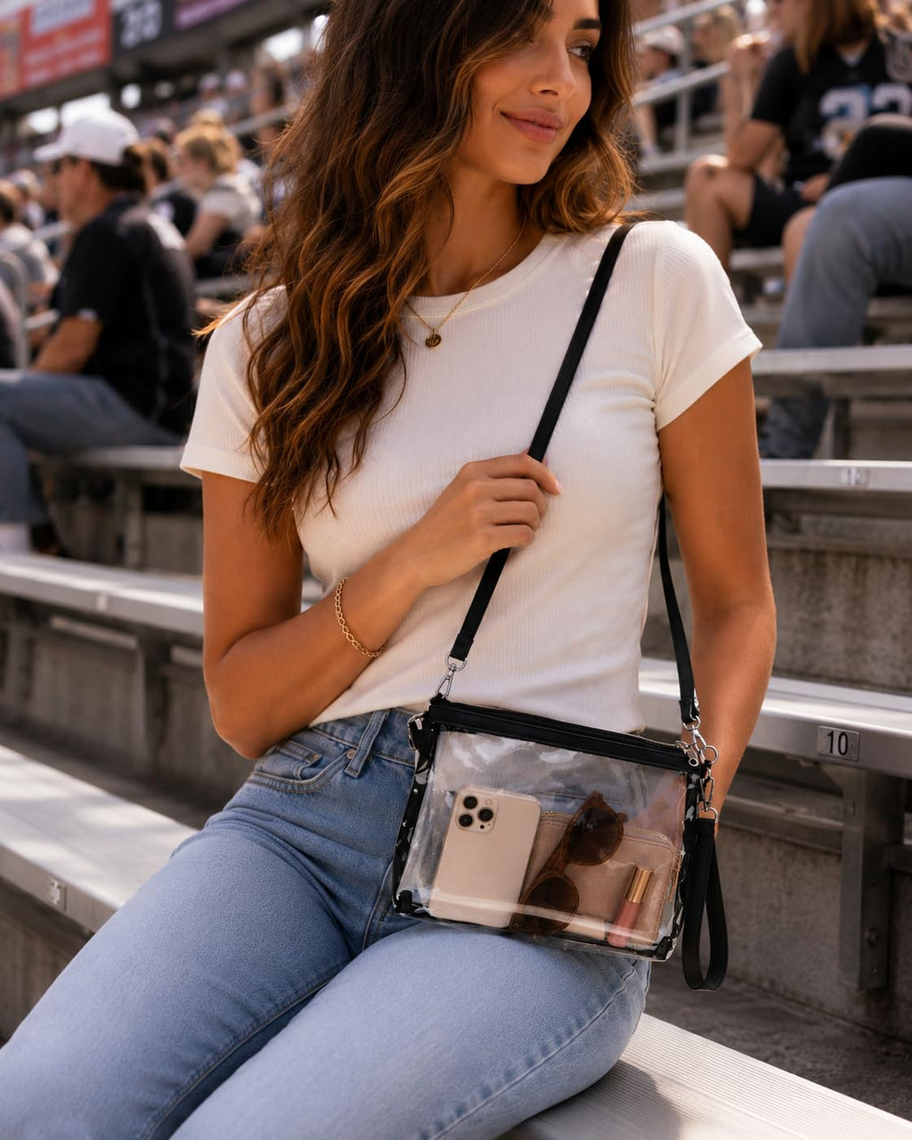 Clear Backpack, Stadium Approved Clear Bag for School, College, Sports, Concerts, and Travel
