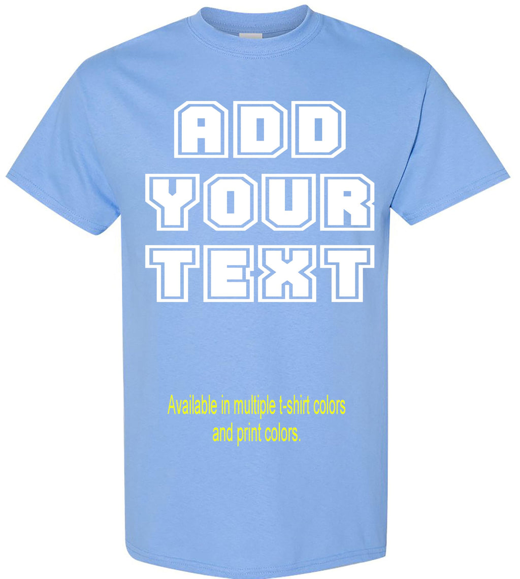 Custom T-Shirt Add Your Text Personalized Tshirt Adult Men Women%100 Cotton Tee