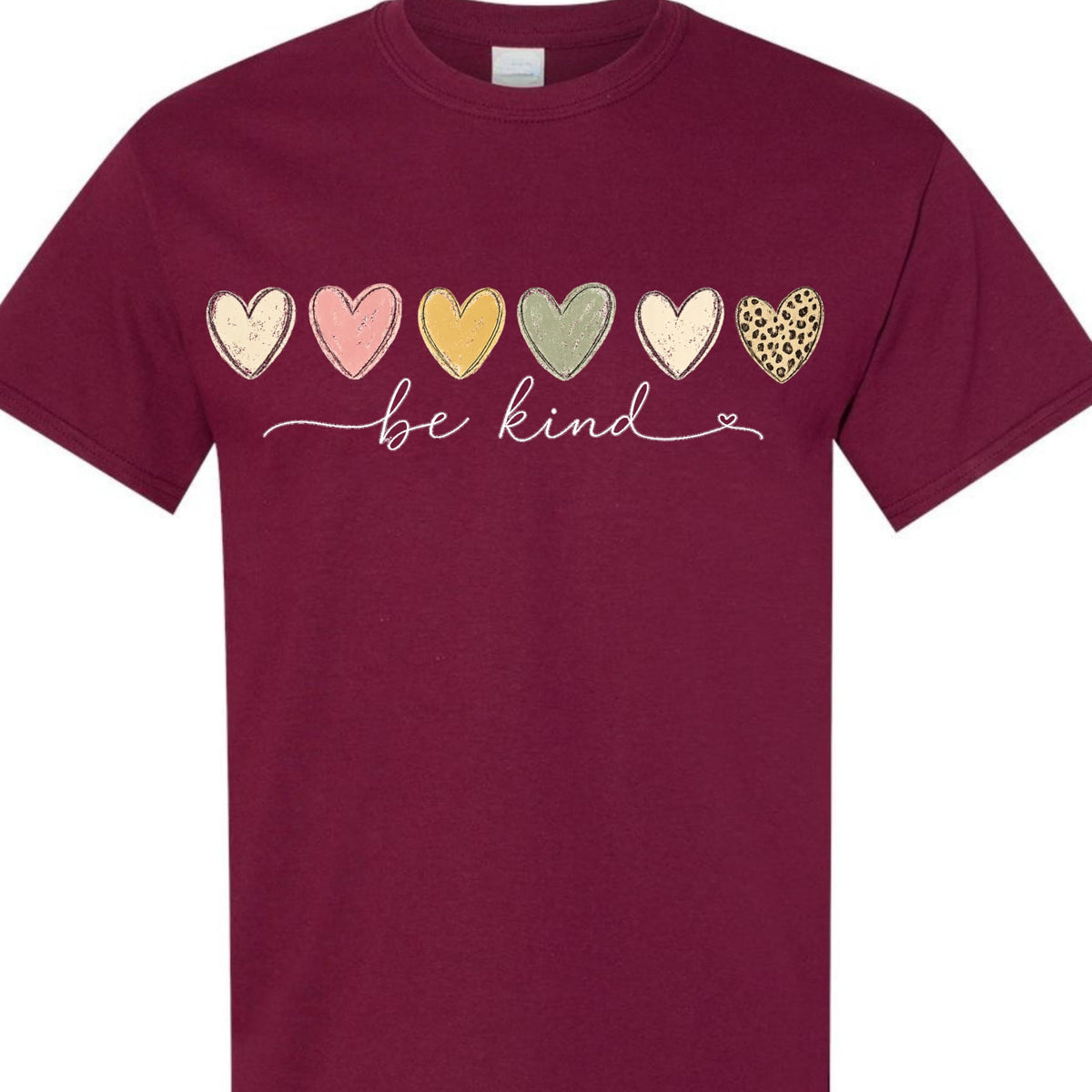 Be Kind Shirt for Women, Cute Heart Graphic Tee, Inspirational Kindness, Aesthetic Vintage Style, Casual for Teens