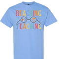 World and Space T-Shirt for Women, Funny Teacher Summer Vacation Tee, Retro Beach Graphic, 100% Cotton, Classic Fit