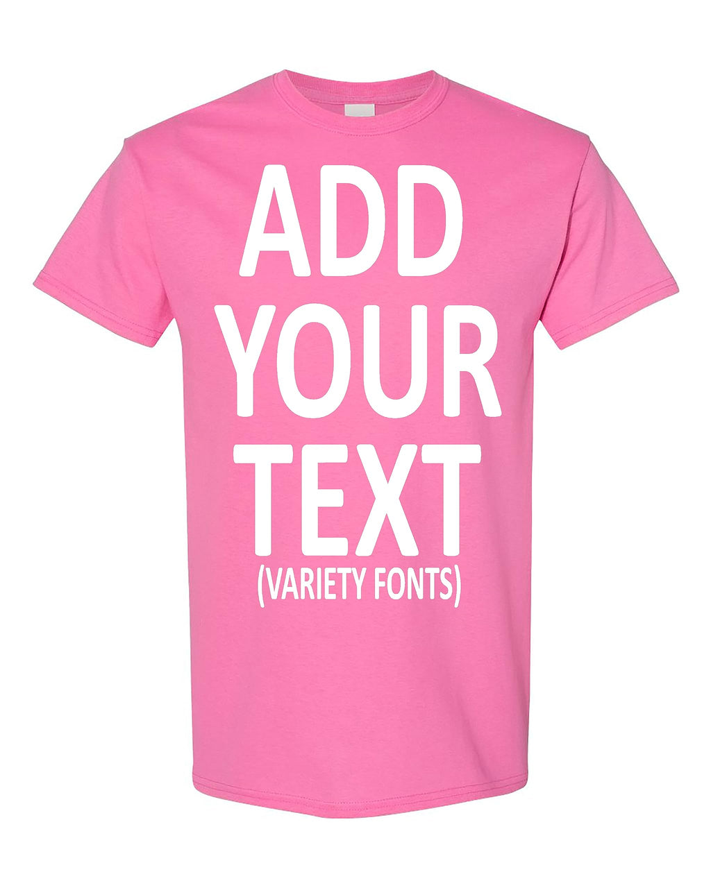 Custom T Shirts for Men & Women Add Your Text Personalized Unisex Cotton T-Shirt Heavy Cotton Tee