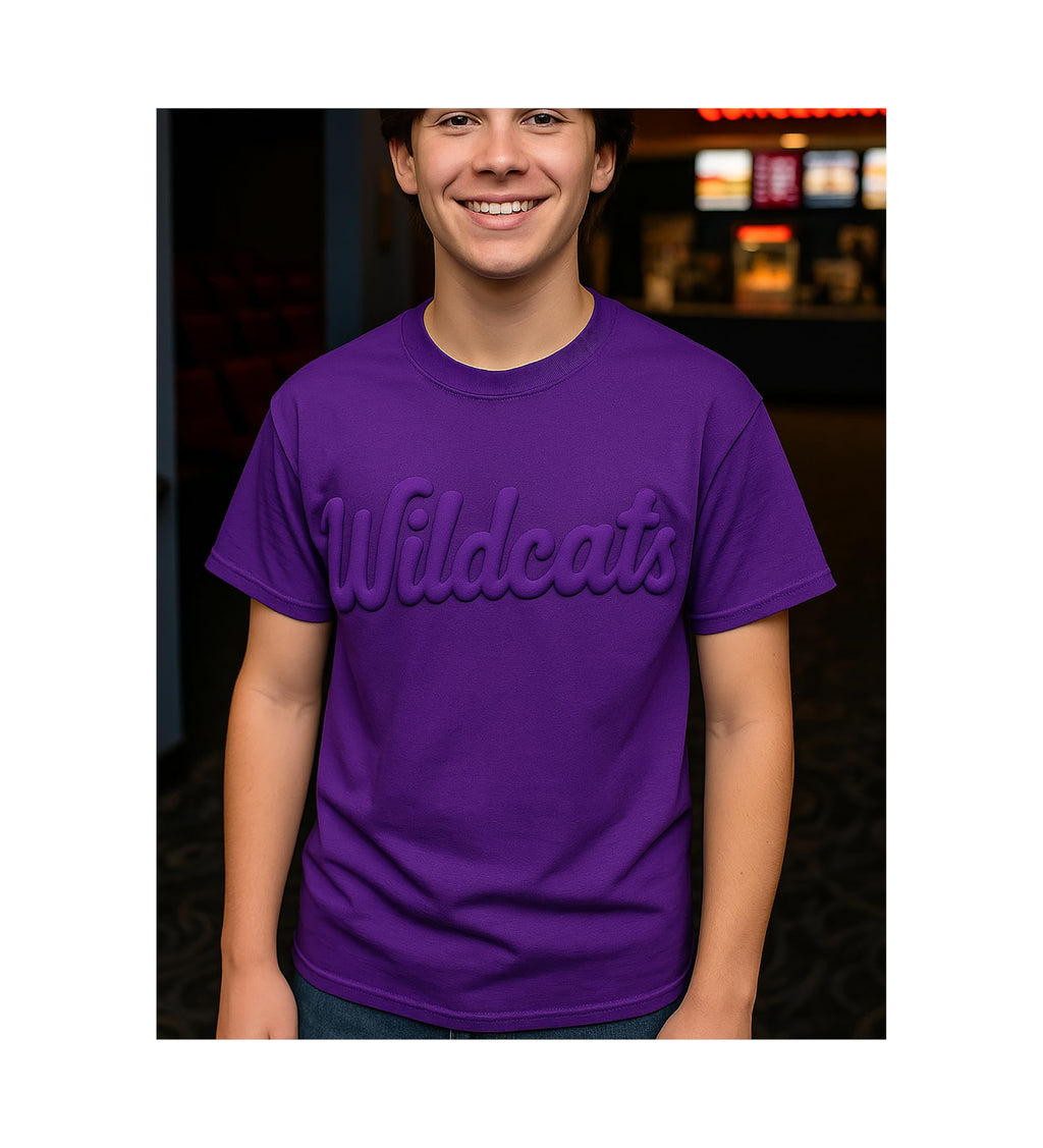 Custom Puff Print T-Shirt, 3D Embossed Spirit Shirt, Personalized Team Shirt, Trendy Puff Tee for College, School, Girls Trip